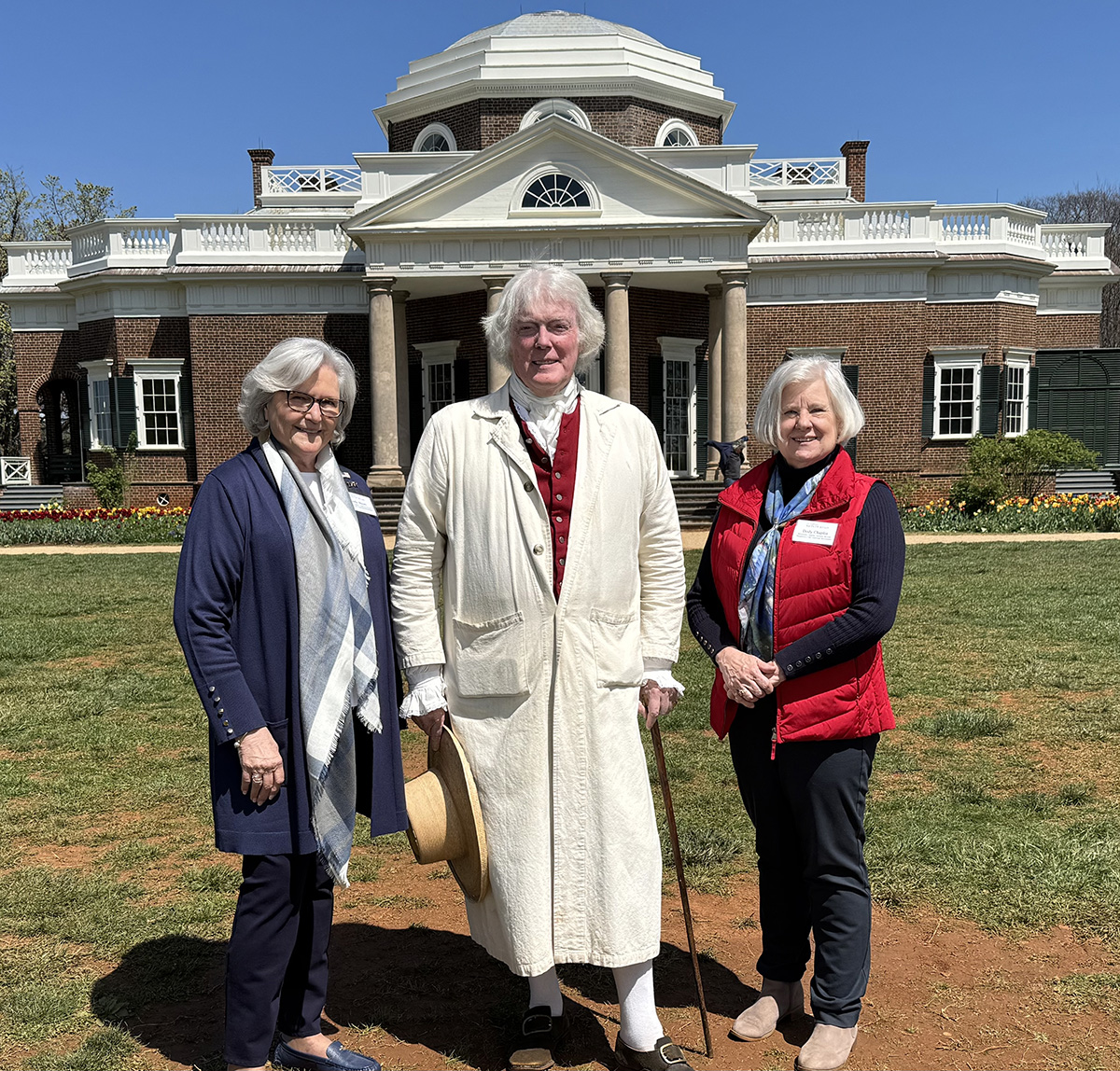 Thomas Jefferson reenactor in Founders Day 2025, Albemarle County